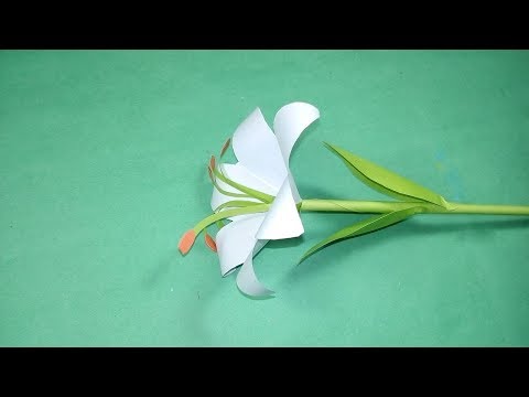 How To Make Lily Paper Flower - Easy Origami Lily Flowers For Beginners - Easy Paper Origami Video