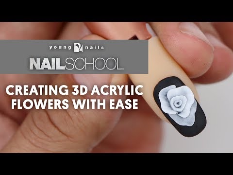 YN NAIL SCHOOL - CREATING 3D ACRYLIC FLOWERS WITH EASE