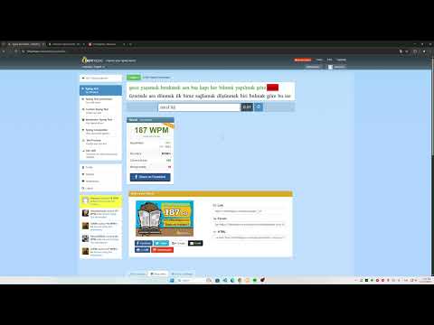 193 wpm on 10fastfingers - turkish typing test