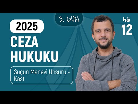 12) Ceza Hukuku KAMPI - Suçun Manevi Unsuru - Kast - Murat AKSEL