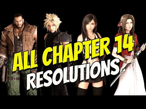 All  Chapter 14 Resolutions Scenes - Final Fantasy VII Remake