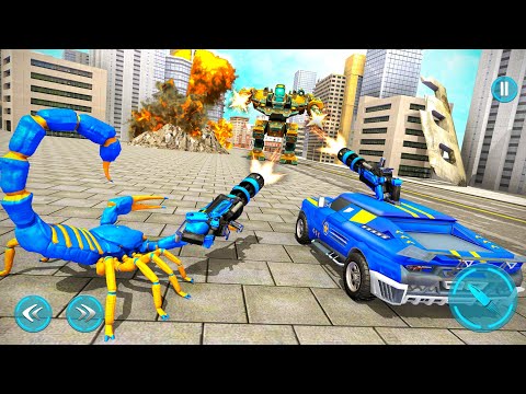 Scorpion Hero Robots fights for Justice & defeat the War Megatrons in the City!