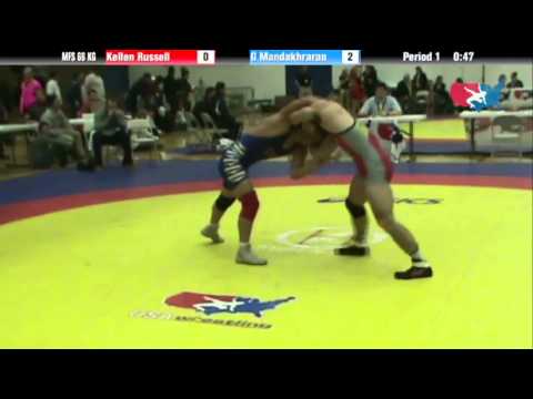 66 KG Consolation QF - Kellen Russell NYAC vs Mandakhrara MGL