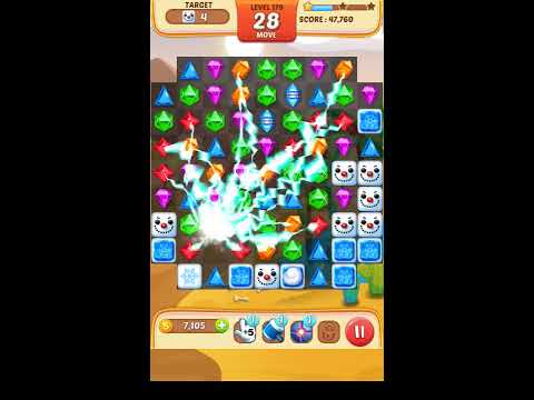 Jewel Match King Level 179 - Walkthrough ( No Booster )