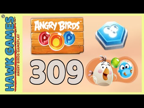 Angry Birds Stella POP Bubble Shooter Level 309 - Walkthrough, No Boosters