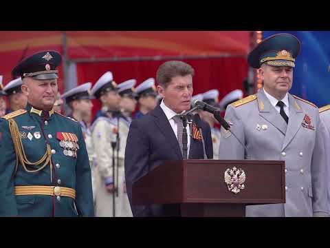 В столице Приморья прошёл детский Парад Победы.