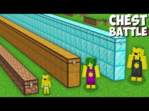 My family CRAFT LONGEST CHEST in Minecraft ! WHICH LONG CHEST IS BETTER ?