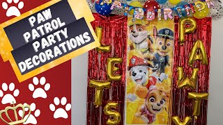Paw Patrol Party Decorations| Simple Paw Patrol Birthday Decoration Ideas