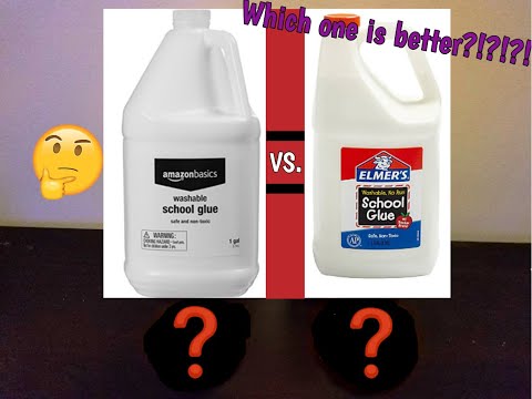 AMAZON BASICS VS. ELMER'S || Testing witch glue is better for slime