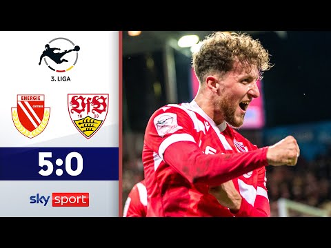 Cottbus feiert historisches Schützenfest! | Energie Cottbus - VfB Stuttgart II | Highlights 3. Liga
