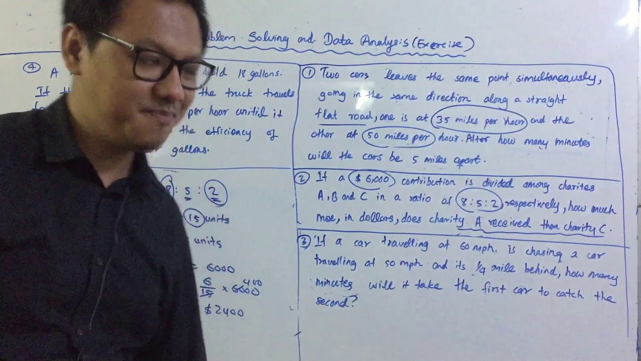 Problem Solving and Data Analysis Exercise Drill ( SAT Math)