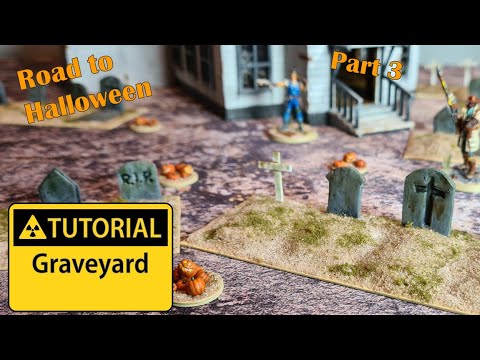 DIY Graveyard for Tabletop Wargaming Terrain Tutorial - My Road to Halloween