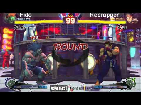 SSF4 AE: Fido (Blanka) vs Redrapper (Ryu) - levelup (Round One Arcade)