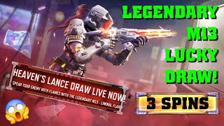 LEGENDARY M13 HEAVEN'S LANCE LUCKY DRAW!! 3 SPINS - CALL OF DUTY MOBILE