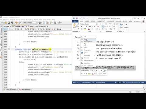 JavaFX 8 Tutorial 37 - Password Validation