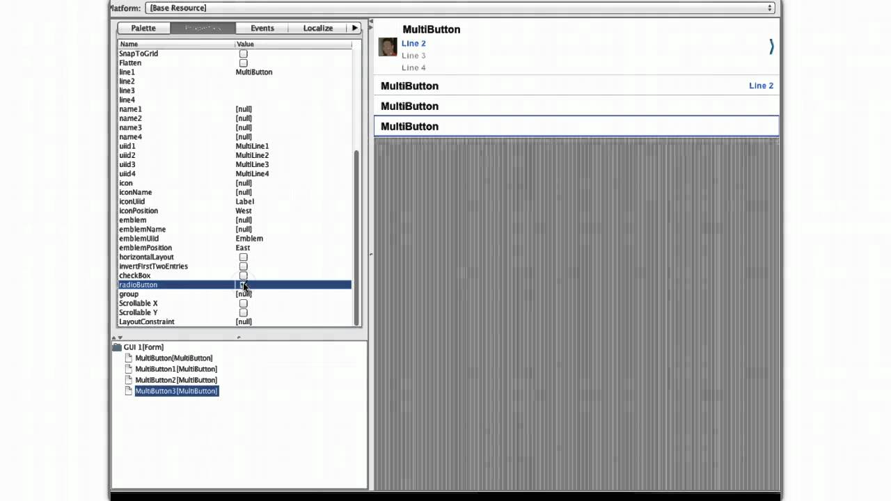 Codename One MultiButton Component