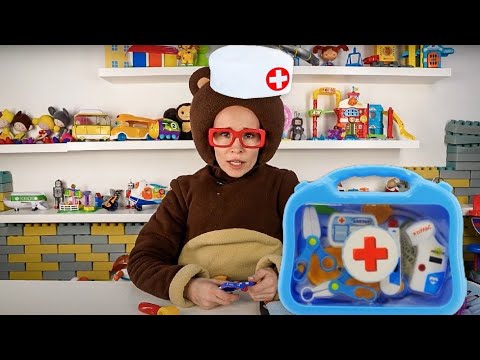 Сборник видео для детей про доктора | Медведь играет в доктора