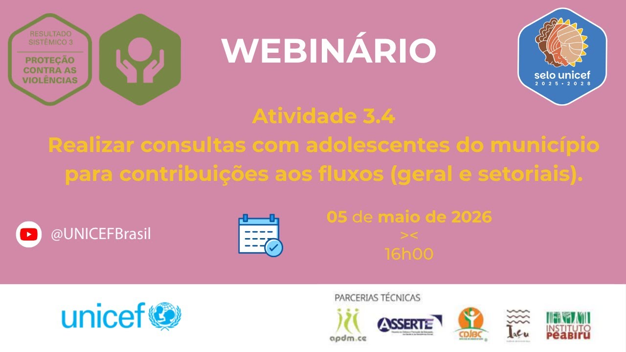 Selo UNICEF - RS 3 -  Realizar Consultas com Adolescentes do Município para Contribuições aos Fluxos