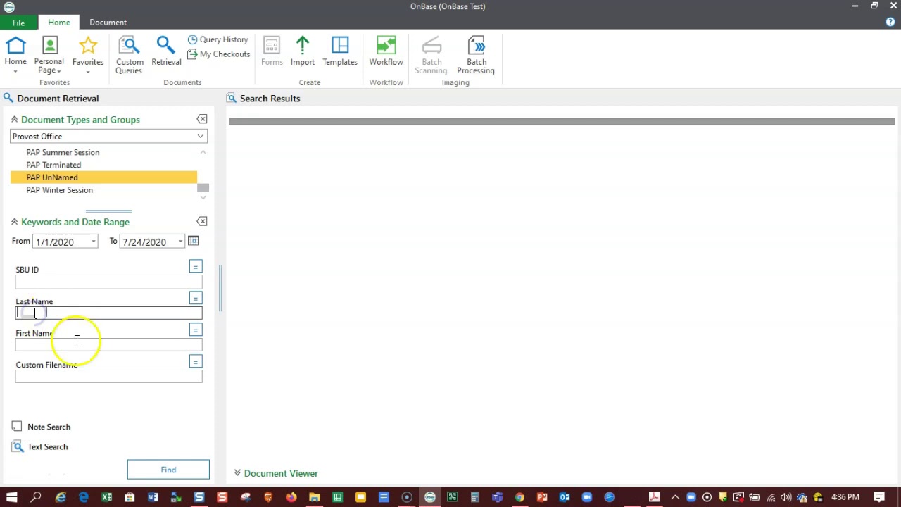 9 OnBase Retrieving a Document