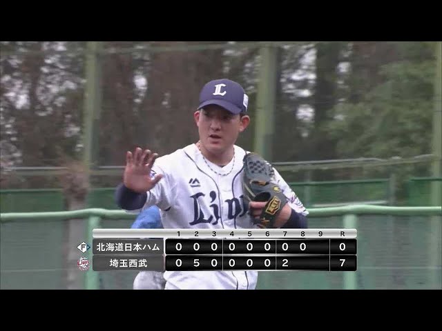 【ファーム】ライオンズ・與座海人 素早い牽制で満塁のピンチを無失点で切り抜ける!! 2022年4月7日  埼玉西武ライオンズ 対 北海道日本ハムファイターズ