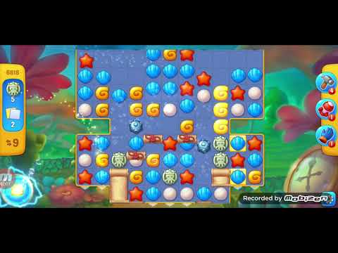 fishdom gameplay / level 6818 / It is like the ads? / thank you 피쉬돔 / 모바일 게임 / 중독성 있는 게임