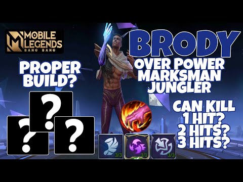 JUNGLER! BRODY GAMEPLAY 2 | BEST BUILD AND EMBLEM | Mobile Legends Bang Bang
