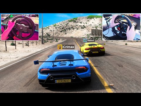 LAMBO RENNEN mit ICRIMAX und STANNI! (mit Lenkrad)