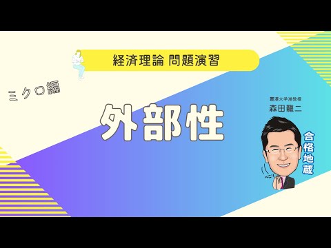 経済学科 【森田龍二の経済理論 問題演習】外部性