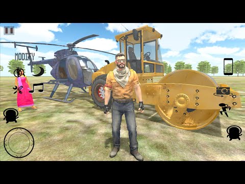 Helicopter Road Roller Crane Airplane and Coach Bus Drive in Indian Heavy Driver - Android Gameplay.