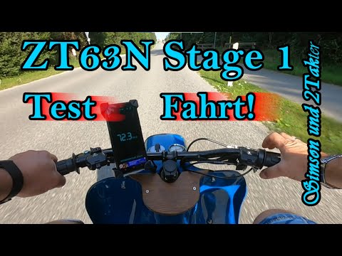 Simson Schwalbe Tuning Cylinder ZT63N Stage1 Test Drive