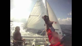 preview picture of video 'Laser 2000 p. 04..! GoPro trapeze headcam @October fun sailing in Athens'