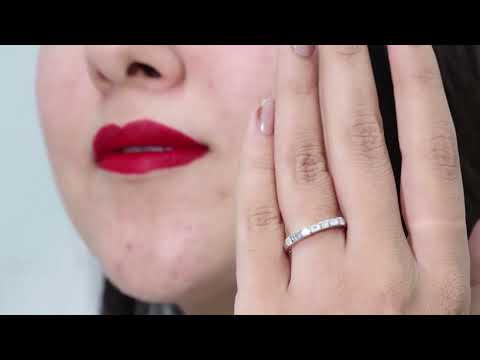 1/2 CT Dainty Wedding Band with Princess and Baguette Cut Diamond