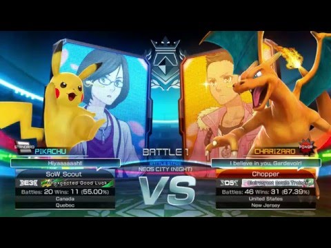 Pokken Tournament - SoW_Scout (Pikachu) vs Chopper (Charizard) - Online Ranked Match