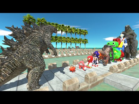 Godzilla 2021 vs King Kong COCONUT DEATH RUN - Animal Revolt Battle Simulator