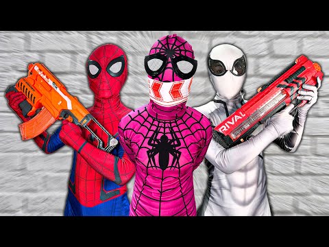 TEAM SPIDER MAN vs BAD GUY TEAM | RESCUE PINK From BAD HERO ( Live Action ) - FLife vs