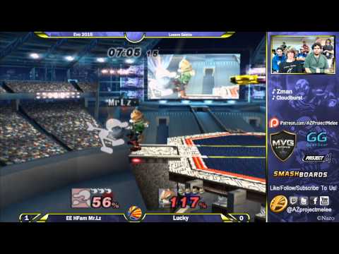 PM@Evo 2015 Losers Semis:  Lucky (Fox,Falcon) vs Mr. Lz (GnW)