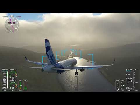Crosswind landing at Vagar Airport MF2020