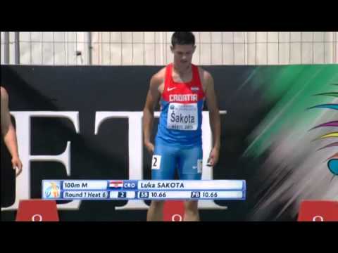 100m [M], KVALIFIKACIJE, I. i VI. skupina - Europsko prvenstvo za juniore i juniorke 2013