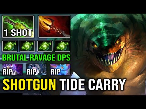 ULTIMATE RAVAGE GOD Shotgun Carry 2022 Tidehunter Instant 1 Shot vs Drow Ranger Dota 2