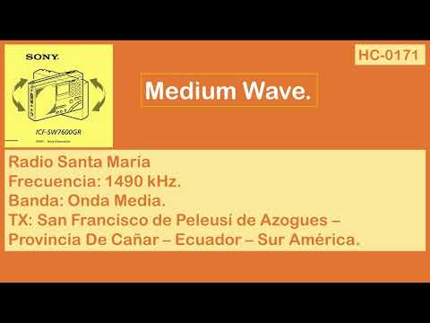 DX: Radio Santa María 1490 kHz.[HC-0171].Ecuador-Prov. Cañar - San Francisco de Peleusí de Azogues.