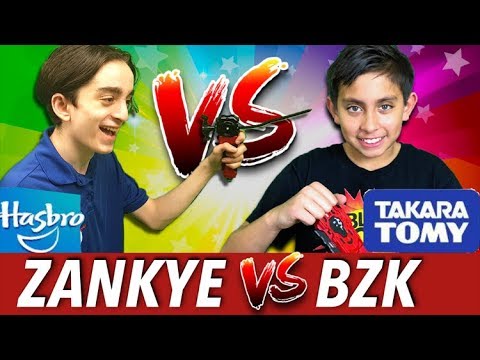 Beyblade Battle! ZANKYE VS BZK - Hasbro Switchstrike vs Takara Tomy Beyblade Burst God!