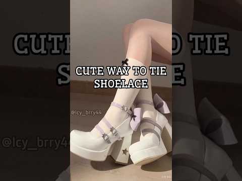 🌷 CUTE WAY TO TIE "SHOELACES" 🌼 #youtube #youtubeshorts #shorts #shoes #cute
