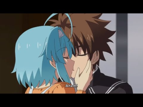 [ Anime Kiss ]  Shinmai Maou no Testament - First Kiss