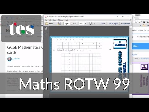 Maths ROTW 99 - GCSE Maths Revision Cards