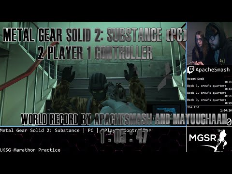 ApacheSmash | Metal Gear Solid 2: Substance (PC, Very Easy, 2P1C), w/ MayuuChaan in 1:05:47 IGT (WR)