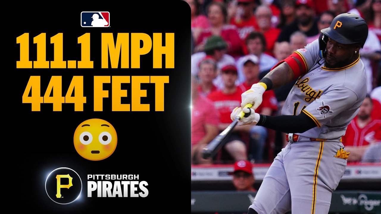How far did that go? Oneil Cruz's first home run of the season lands 444 feet away 😮