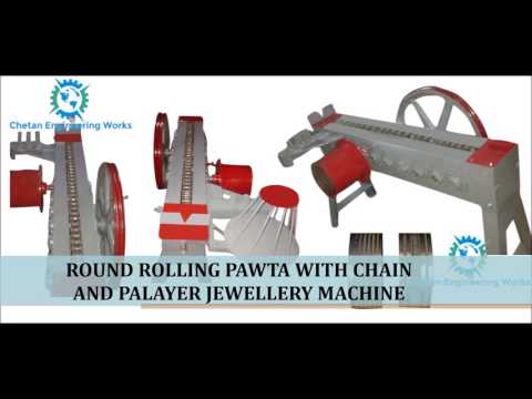 Mild steel round wire jewellery rolling machine with chain, ...