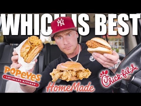 Popeyes vs. Chick Fil A vs. Homemade | Spicy Chicken Sandwich Recipe & Review