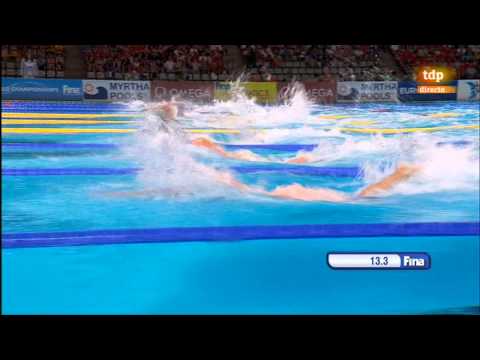 Mundial Barcelona. 100 libre masculino. Semifinal Magnussen, Morozov