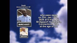 Maurice Auguste ~ Short Obituary
